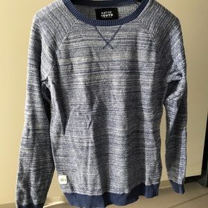 Men’s blue cotton knit sweater
